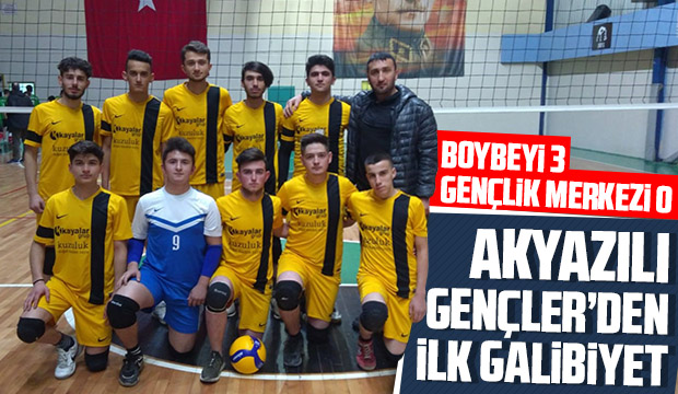 Akyazılı gençlerden ilk galibiyet