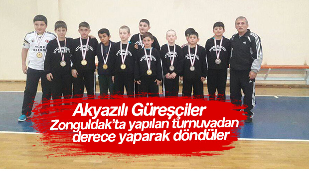 AKYAZILI GÜREŞÇİLER BAŞARIYLA DÖNDÜ