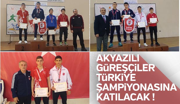 Akyazılı Güreşçiler Türkiye Şampiyonasına Katılacak