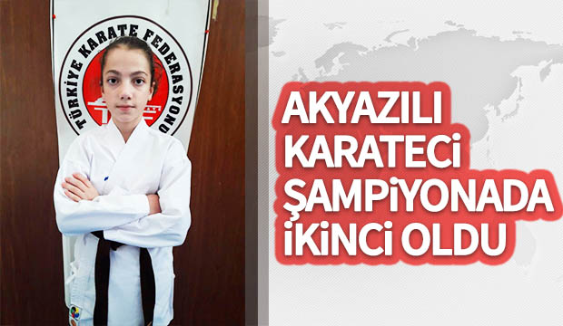Akyazılı karateci şampiyonada ikinci oldu