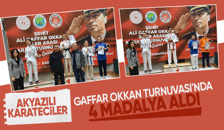 Akyazılı karateciler madalyaları topladı