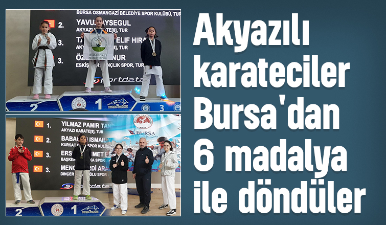Akyazılı karateciler madalyaları topladı