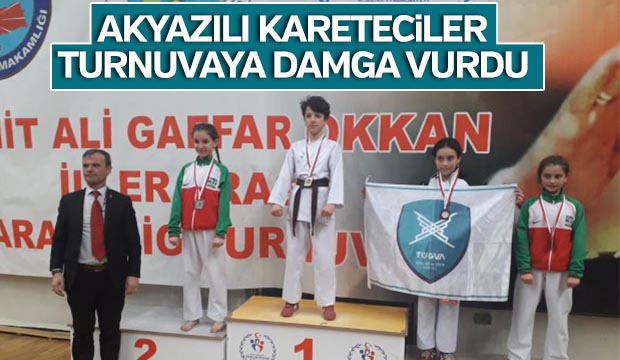 Akyazılı kareteciler turnuvaya damga vurdu