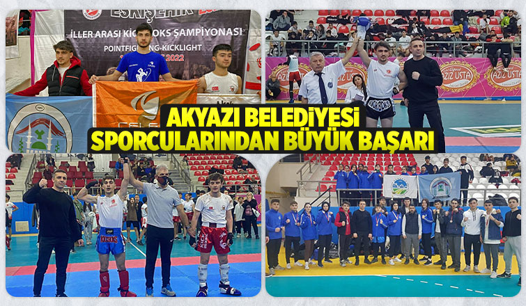 Akyazılı Kick Boksçular şampiyonaya damga vurdu