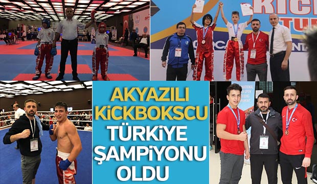 Akyazılı Kickbokscu  Türkiye Şampiyonu oldu