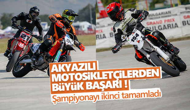 Akyazılı motosikletçiden büyük başarı