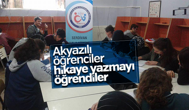 Akyazılı öğrenciler hikaye yazmayı öğrendi