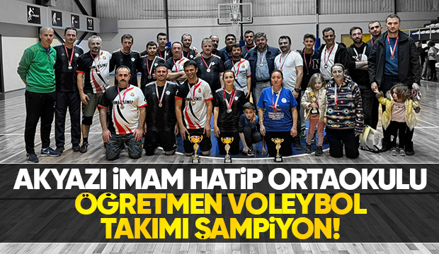 Akyazılı öğretmenler turnuvada şampiyon
