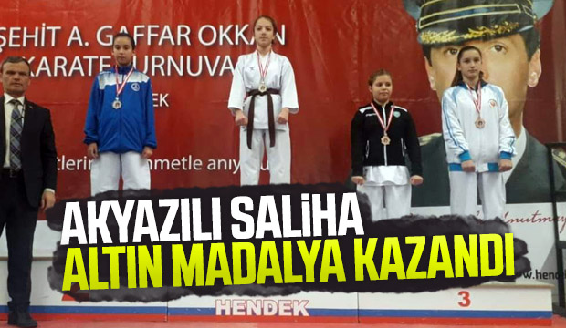 Akyazılı Saliha Altın Madalya Kazandı