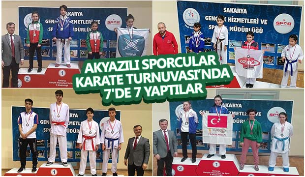 Akyazılı sporcular  Karate Turnuvasında  7de 7 yaptı
