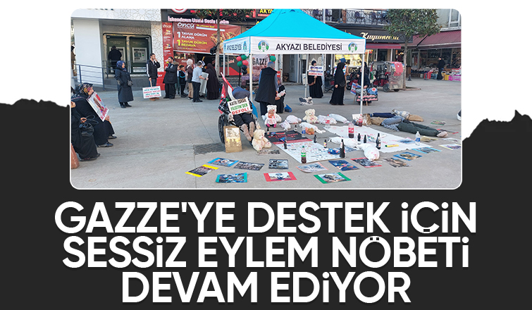 Akyazılı STK'lardan Gazze'ye destek nöbeti
