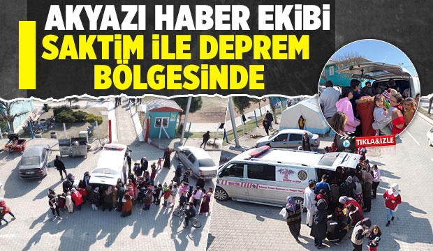 Akyazılıların gönderdiği yardımların dağıtımını görüntüledik