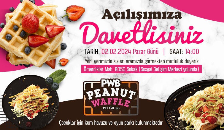 Akyazı’nın İlk Wafflecısı PWB Peanut Waffle Yepyeni Konseptiyle Hizmetinizde!