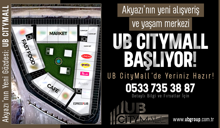 Akyazı’nın Yeni Gözdesi: UB CityMall ile Prestijli Yaşam Başlıyor!