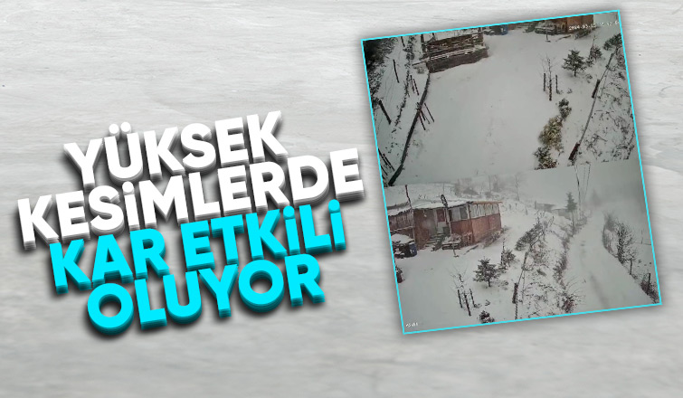 Akyazının yüksek kesimlerine kar yağdı