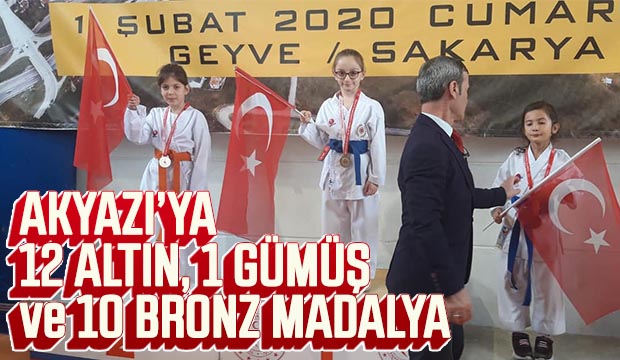 AKYAZIYA 12 ALTIN 1 GÜMÜŞ ve 10 BRONZ MADALYA