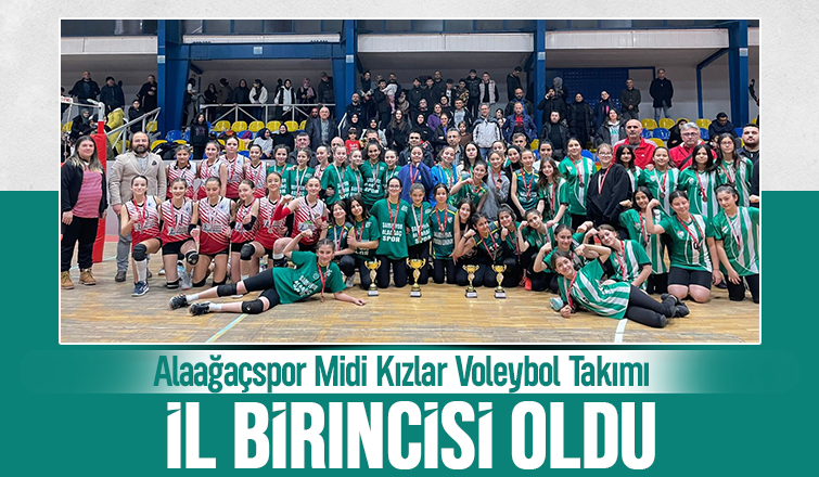 Alaağaçspor Midi Kızlar Voleybol Takımı Türkiye Şampiyonası yolunda