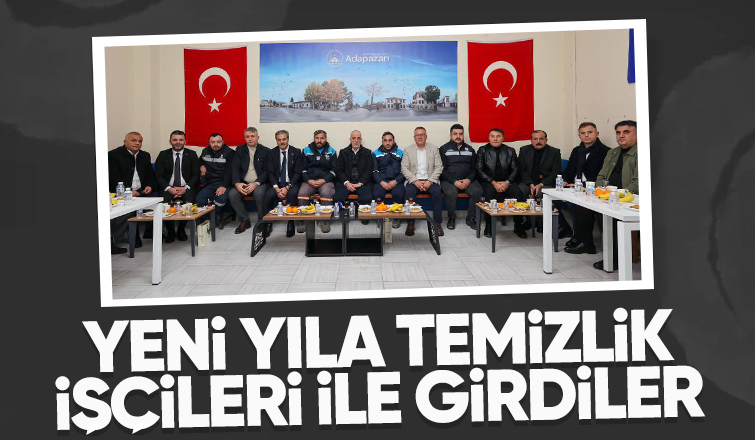 Alemdar, Işıksu ve Atalay, yeni yılı temizlik işçileriyle karşıladı