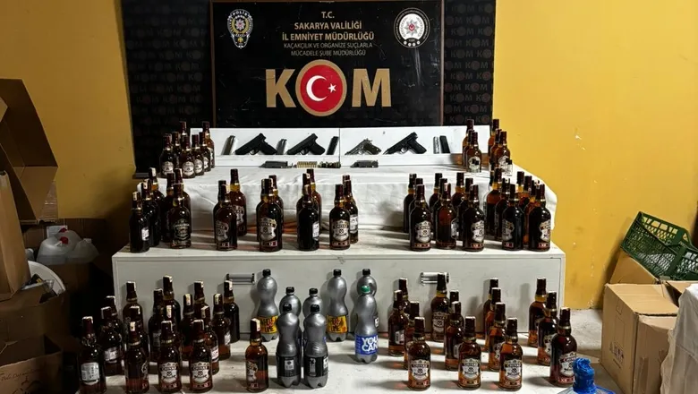 Alkollü mekana kaçak içki baskını
