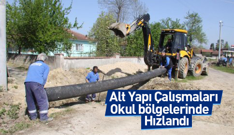 Alt Yapı Çalışmaları Okul Bölgelerinde Hızlandı