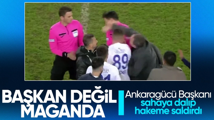 Ankaragücü Başkanı Faruk Koca, hakem Halil Umut Meler'e saldırdı