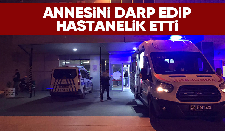 Annesini darp etti