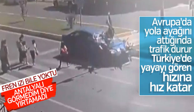 Antalyada yayalara çarpan sürücü tutuklandı