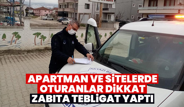 Apartman ve sitelerde oturanlar dikkat