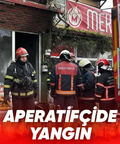 Aperatifçide yangın paniği