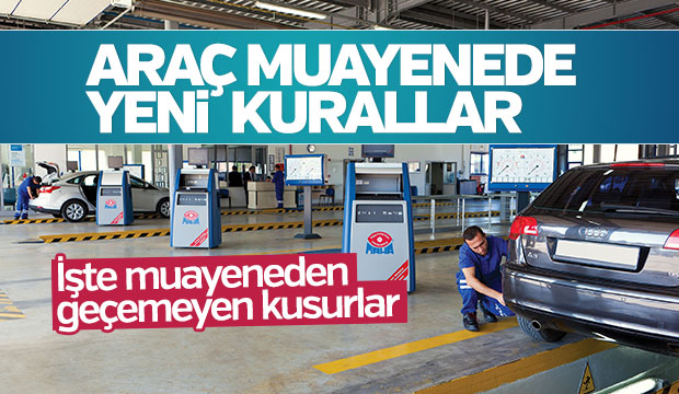 Araç muayenede yeni kurallar
