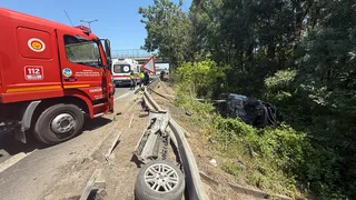 Araç şarampole uçtu: 6 yaralı