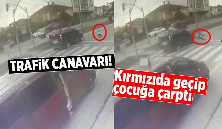 Aracın çarptığı çocuk hiçbir şey olmamış gibi kalkıp yürüdü