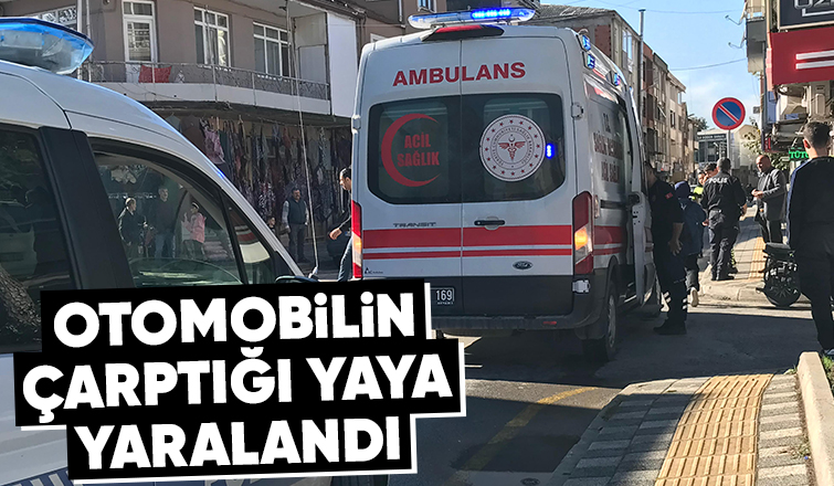 Aracın çarptığı yaya yaralandı