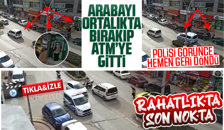 Aracını yol ortasına bırakıp gitti