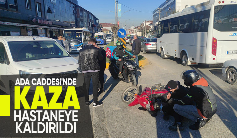 Araçla çarpışan motosikletli yaralandı