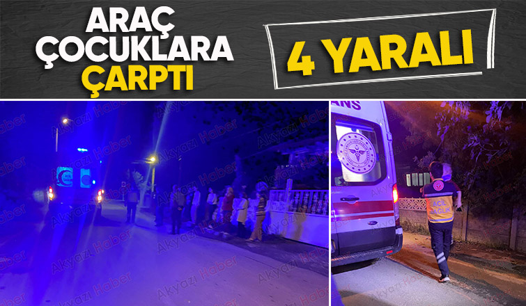 Aralık ta kaza  4 çocuk yaralı