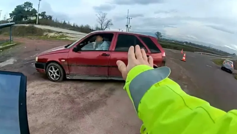 Aranan şahıs denetimde yakalandı, kaçtı; Geri dönüp olay çıkardı!