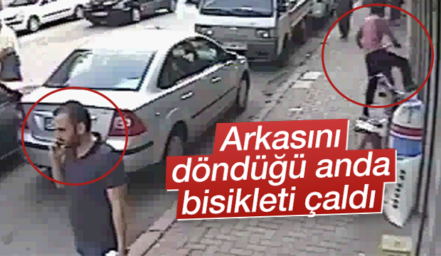 Arkasını Döndüğü Gibi Bisikletini Çaldı