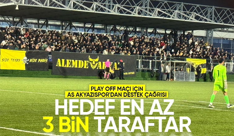 As Akyazıspor'dan tankspor maçı için taraftara çağrı