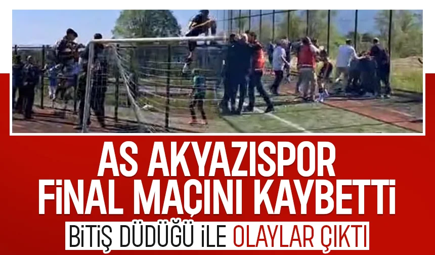 As Akyazıspor finalde kaybetti, maç sonu ortalık karıştı