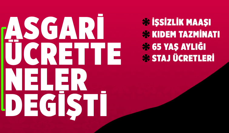 Asgari ücret artışının ardından diğer ödeme ve maaşta da artış! İşsizlik maaşı, engelli aylığı,kıdem tazminatı