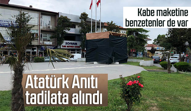 Atatürk Anıtı Bakıma Alındı