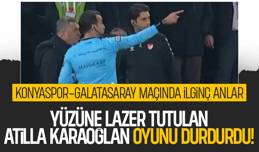 Atilla Karaoğlan yüzüne lazer tutulunca oyunu durdurdu