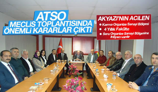 ATSO Meclis Toplantısı Yapıldı