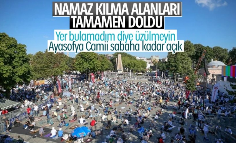 Ayasofya Camii'ne girişler durduruldu