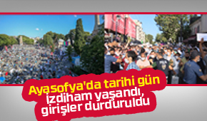 Ayasofya'ya akın ettiler