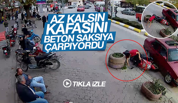 Az Kalsın Kafasını Beton Saksıya Çarpıyordu