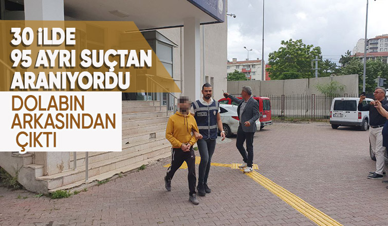 Azılı dolandırıcı dolabın arkasında yakalandı