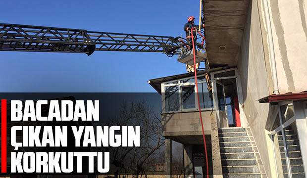Bacadan çıkan yangın korkuttu