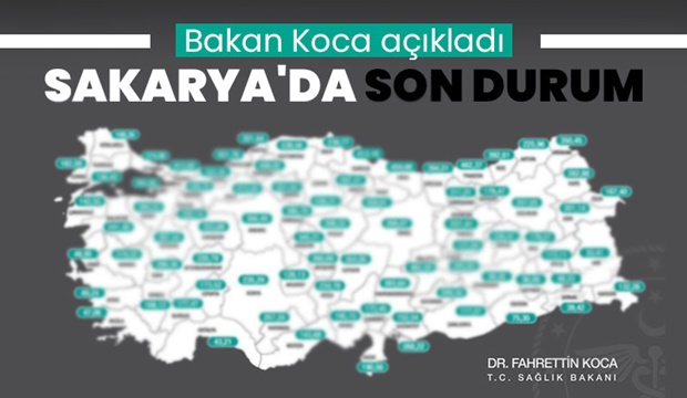Bakan Koca Sakarya'nın vaka sayısını açıkladı